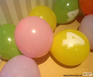 Puzzle Μπαλόνια με αριθμούς